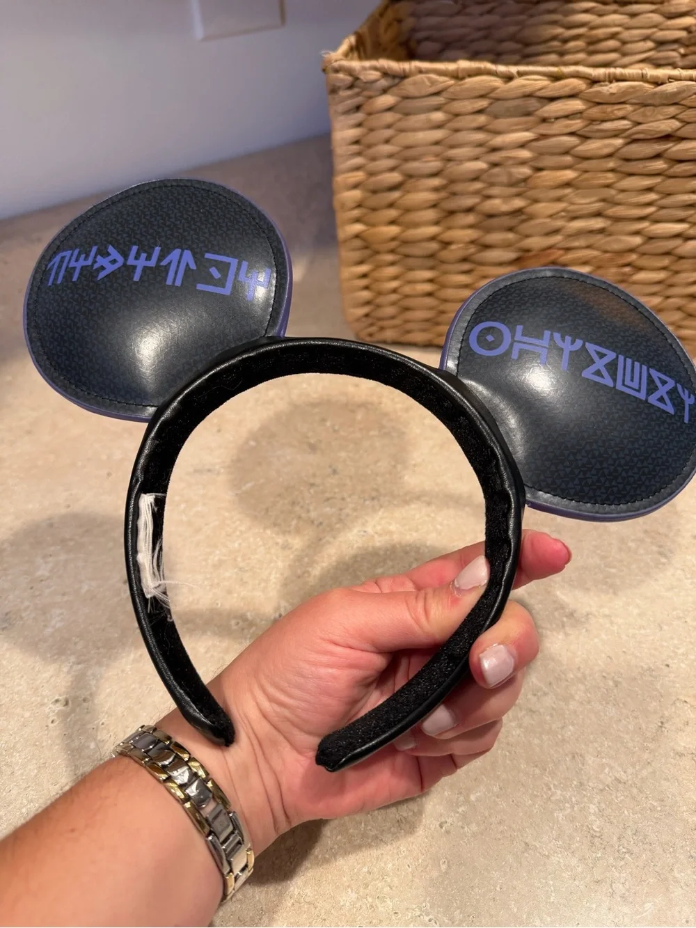 Disney Black Panther Black and Silver Superhero Mouse Ear Headband